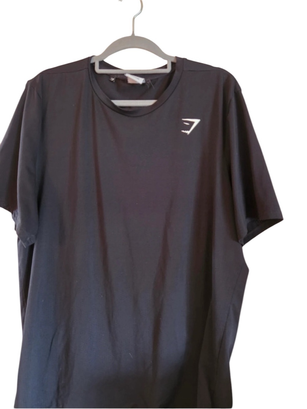 Gymshark Black Short-Sleeve Training Tee with White Logo